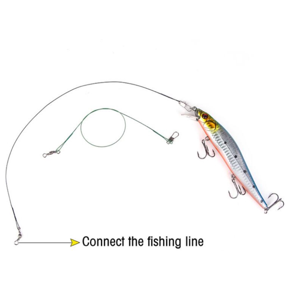 10pcs/lot Anti Bite Steel Fish - огляд і ціна Leader Line