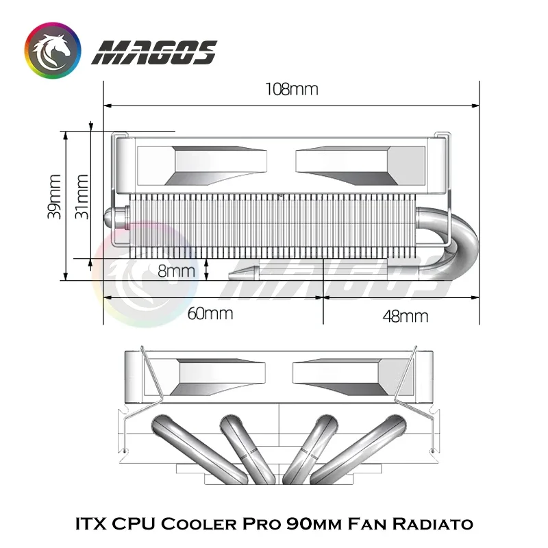 ITX CPU Cooler Pro 90mm Fan Ra - огляд і ціна Fly Line