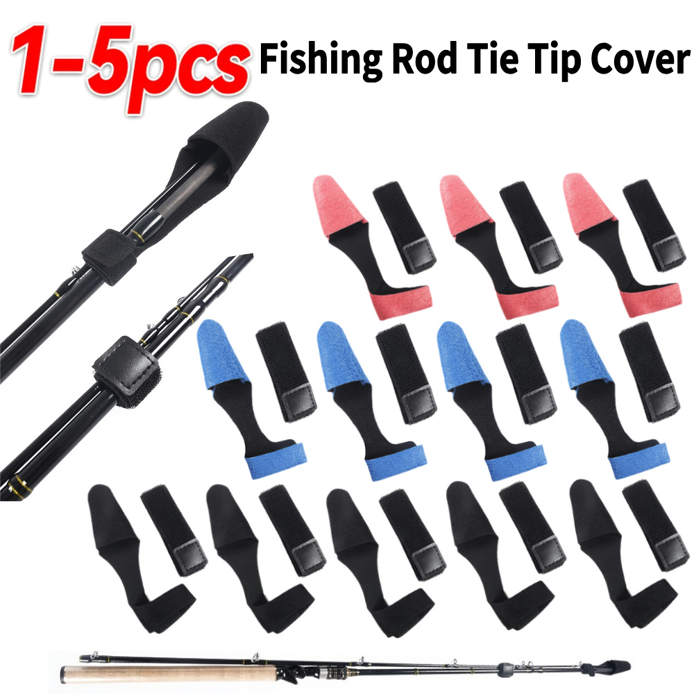 1-5PCS Fishing Rod Tie Tip Cov - огляд і ціна Fishing Line Box