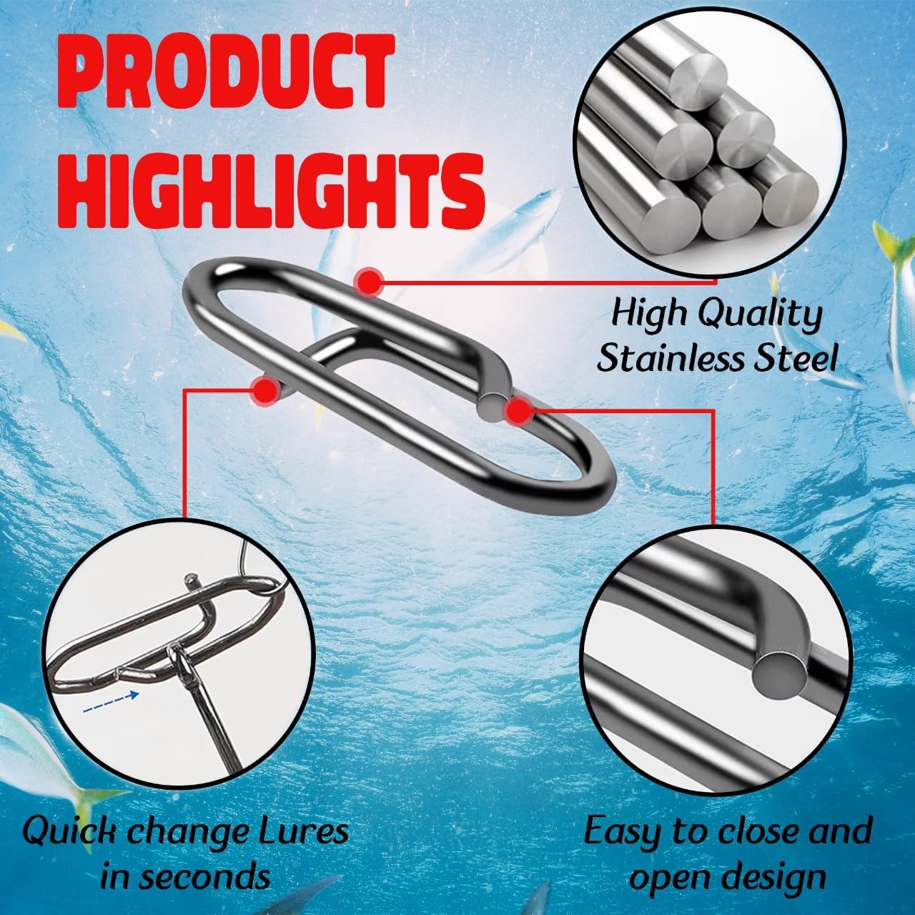 9KM Fishing Snap Kit 110pcs Po - огляд і ціна Freshwater Line