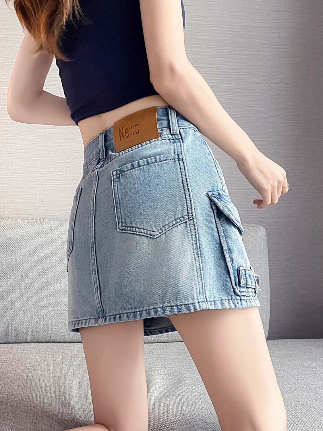 Women High Waist Cargo Denim M - огляд і ціна Fly Line